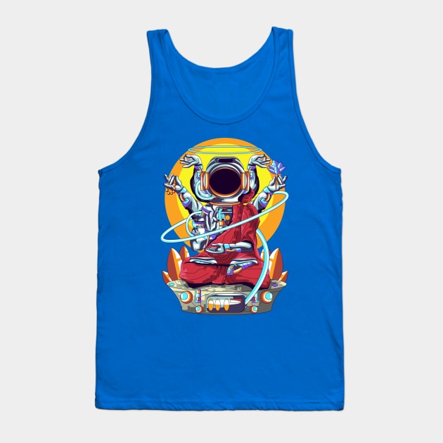 astronaut buddha process Tank Top by Mako Design 